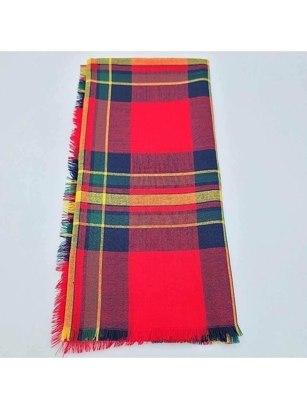 Martin Wool Plaid Scarf Red Yellow Green Blue Scarf #688